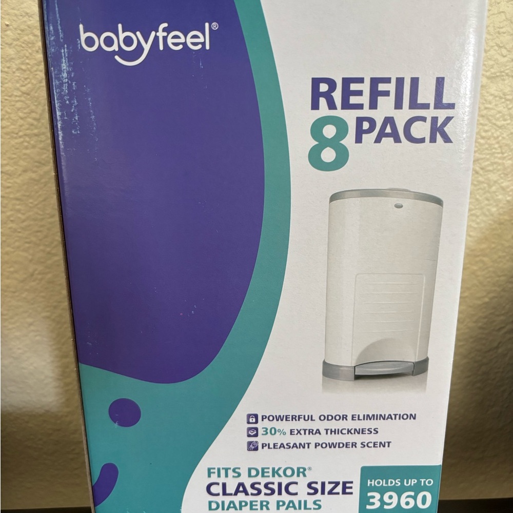 Diaper Pail Refill 8 Pack - Purple